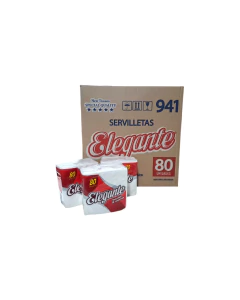 Caja de servilletas ELEGANTE SOFT BLANCA x 80 - 32 x 32 (COD. 941) - comprar online