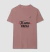 Camiseta rosa em algodão com estampa preta e vermelha escrito "Te amo Papai" e logotipo Moda Carioca no peito