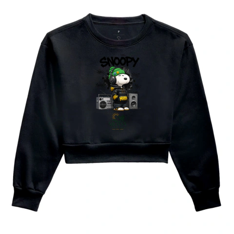 Cropped Moletom - Snoopy Music