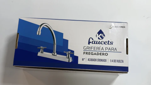 GRIFERIA PARA FREGADERO DOBLE LLAVE CRUZ PICO ALTO 1/4 DE VUELTA - DE FAUCETS - comprar online