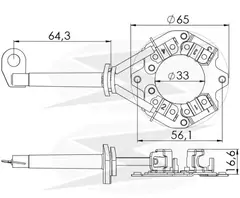 PORTA ESCOVA 135 - 12V PRESTOLITE,CORSA,M74 .COMP - comprar online