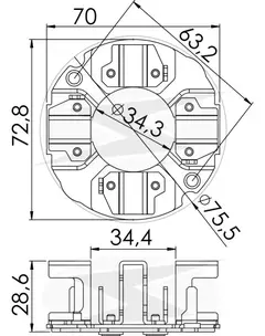 PORTA ESCOVA 147 - 24V MITSUB./FORD,CATERPILLAR .COMP - comprar online