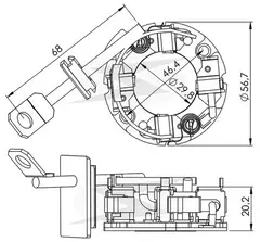 PORTA ESCOVA 149 - 12V D.REMY,MONTANA,ASTRA,CORSA .COMP - comprar online