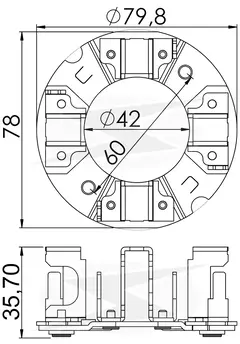 PORTA ESCOVA 234 - 12V MITSUB.,CAPTIVA .COMP - comprar online