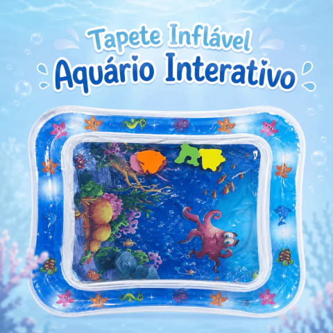 Tapete Inflável Aquário Interativo Sensorial para Bebê