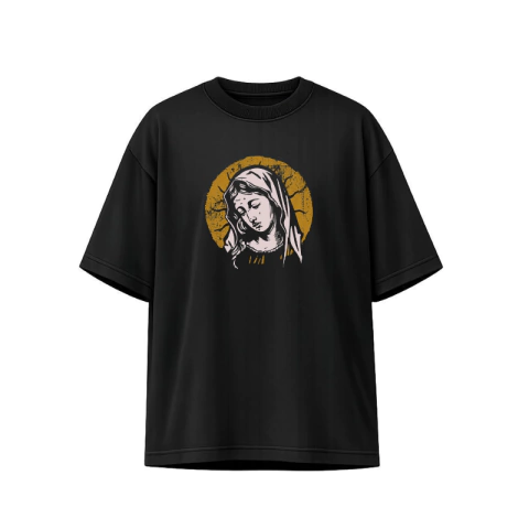 Camiseta Oversized Preta Holy Grace
