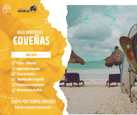 COVEÑAS - INDIVIDUAL - 4 DIAS Y 3 NOCHES - comprar en línea