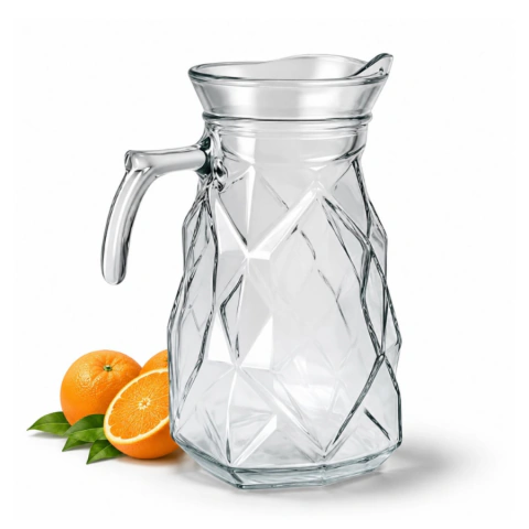 Jarra de Vidro Resistente 1.8L Transparente com Tampa Quality House