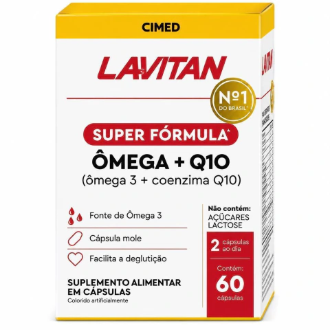 Lavitan Ômega 3 + Q10 60 Cápsulas