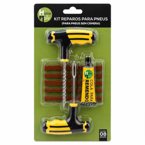 Kit de Reparos para Pneus com 8 Peças - Conserto Rápido de Pneu Furado