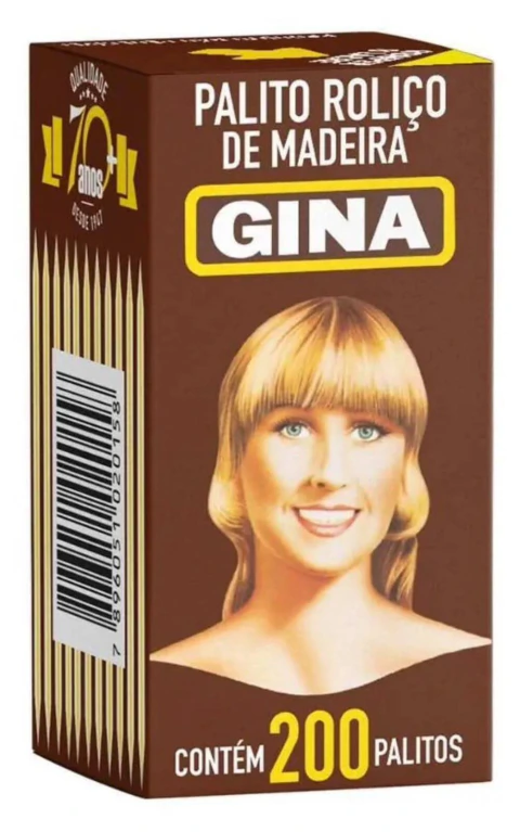 Palito de Dente Gina Paliteiro 200 Unidades