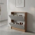 Sapateira 2 Portas em MDF Cinza Bicolor com Puxador Cavado - loja online