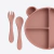Kit Alimentação Bebê Silicone Prato Ventosa e Talheres - Sapituca | Introdução Alimentar e Acessórios para Bebês