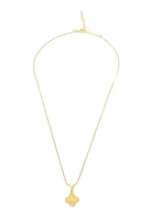 Colar Trevo com Banho em Ouro 18k