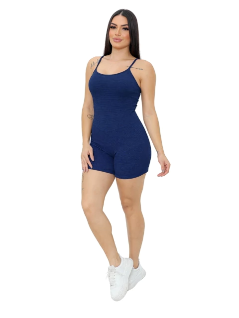Macaquinho Canelado Alcinha Macacão Roupa Academia Fitness Feminino - lindasmodafit