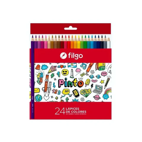 Lapices De Colores Filgo Caja X 24 Colores Largos