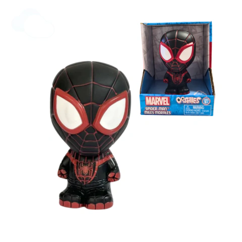 Tapimovil Figura Spiderman Miles Morales Coleccionable Marvel Avengers Ooshies de 10 cm