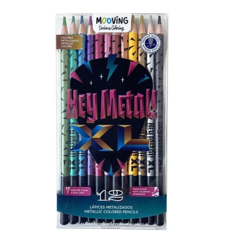 Mooving Lápices de Color Lápices de Color Mooving Metalizados x12 Unidades - comprar online