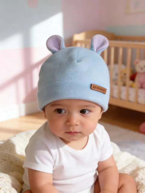 Gorrito para bebé de polar con orejitas - CINURPI