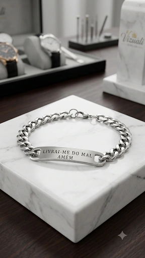 Pulseira masculina personalizável