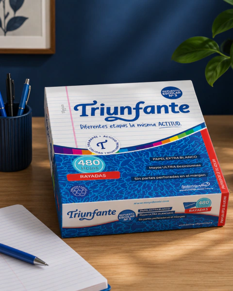 Block de hojas Triunfante Rayadas x480u - comprar online