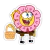 Calco Bob Esponja Flor - comprar online