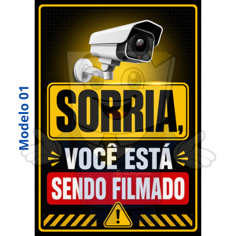 Placa de Sinalização A4 Papel 180g – Plastificada com Fita Dupla Face
