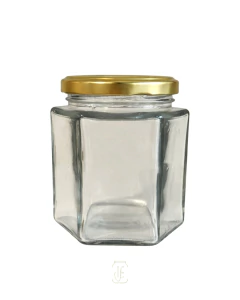 FRASCO HEXAGONAL X 360 CC.TAPA TWIST OFF 70 MM - La Frasqueria MDQ