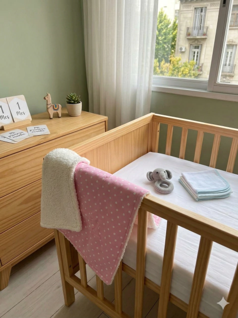 Manta de corderito "Lunares"