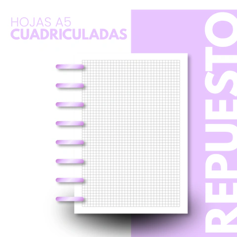 Repuestos de hojas A5 en internet