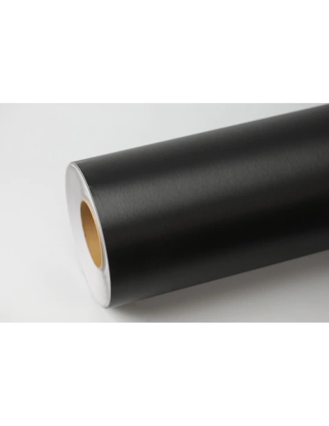 Vinilo Mccal - Cepillado Con Relieve - Color Negro - Ancho 122cm