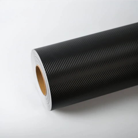 Vinilo Mccal Fibra De Carbono Polimerico - Negro Mca Black Ancho 61cm