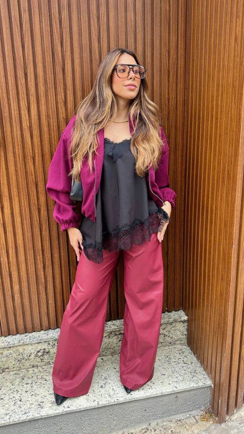 Calça Luana Pantalona - Marsala - comprar online