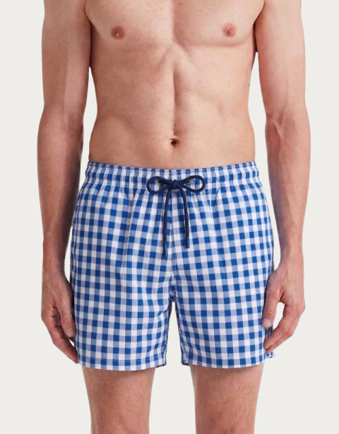 Short Bossa - Xadrez Azul - comprar online