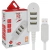Adaptador USB Hub 2.4 com 3 Portas MBtech GB54350 Cabo 1.2M Branco
