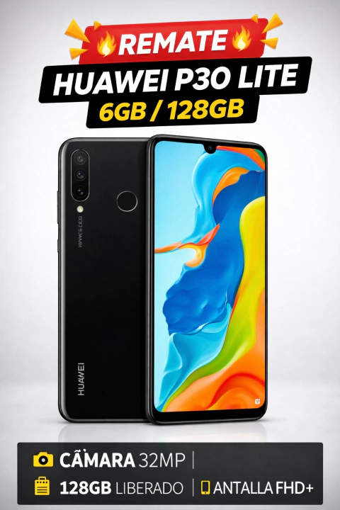 Huawei P30 Lite 6GB RAM 128GB | Cámara 32MP | Pantalla FHD | Liberado | Excelente Estado