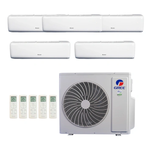 Ar-Condicionado Multi Split Inverter 48.000 BTUs Gree G-Max (4x HW 12.000 + HW 24.000) Quente/Frio 220V