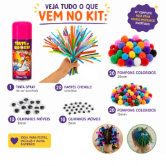 Kit Penteado Maluco Cabelo Divertido Limpador De Cachimbo + Spray de cabelo colorido - comprar online