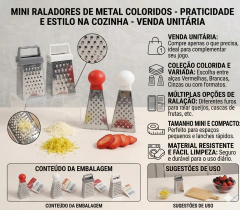 Kit Ralador Multiuso 4 Faces - Alta Durabilidade e Praticidade para sua Cozinha