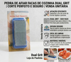 Pedra de Afiar Facas Profissional Dual Grit - Com Base de Suporte