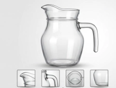 Jarra de Vidro Clássica 500 ML – Elegância em cada detalhe! - comprar online