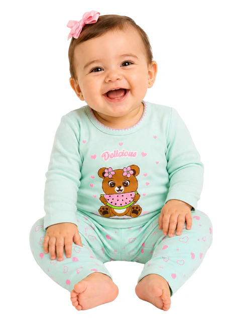 Pijama de bebé niña osita