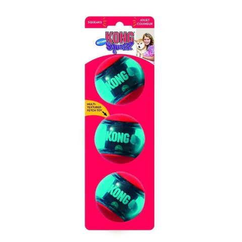 Kong Squeezz Action Ball Pack x3 tamaño SMALL - comprar online