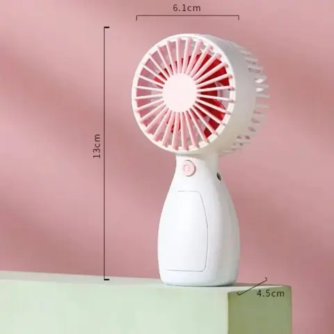 MINI VENTILADOR PORTÁTIL USB RECARREGÁVEL – COMPACTO, SILENCIOSO, POTENTE -USO 2 EM 1 (MÃO E MESA) –