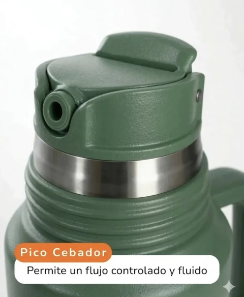 Termo con pico cebador y vaso