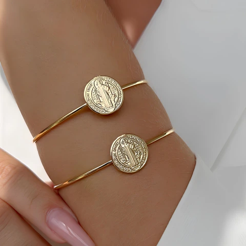 Bracelete Regulável Medalha Pequena De São Bento (cada) - comprar online