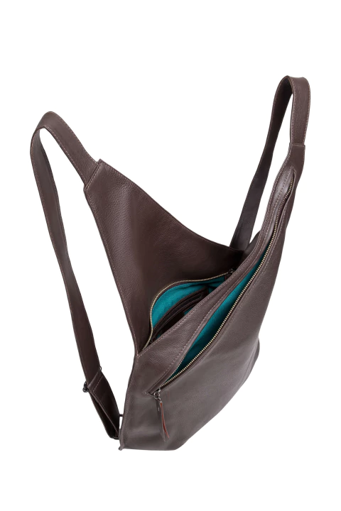 Bolsa de Couro Mochila Oval na internet
