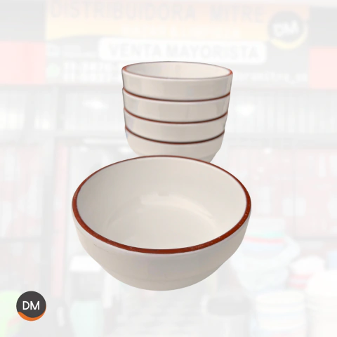 CAZUELA BARRO 14 CM ESMALTADA BLANCA