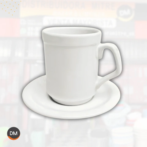TAZA PORCELANA AMERICANO C/PLATO