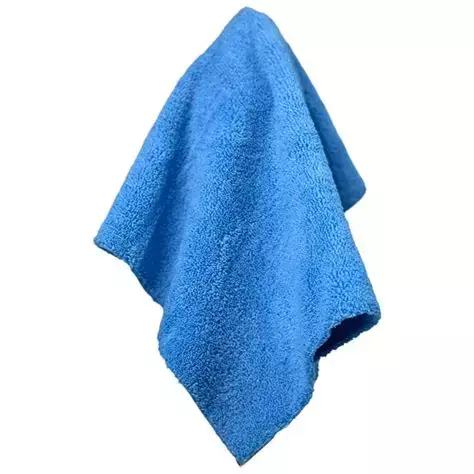 Flanela de Microfibra Auto Corte Azul com Costura Preta 40x60 350GSM - JS Imports